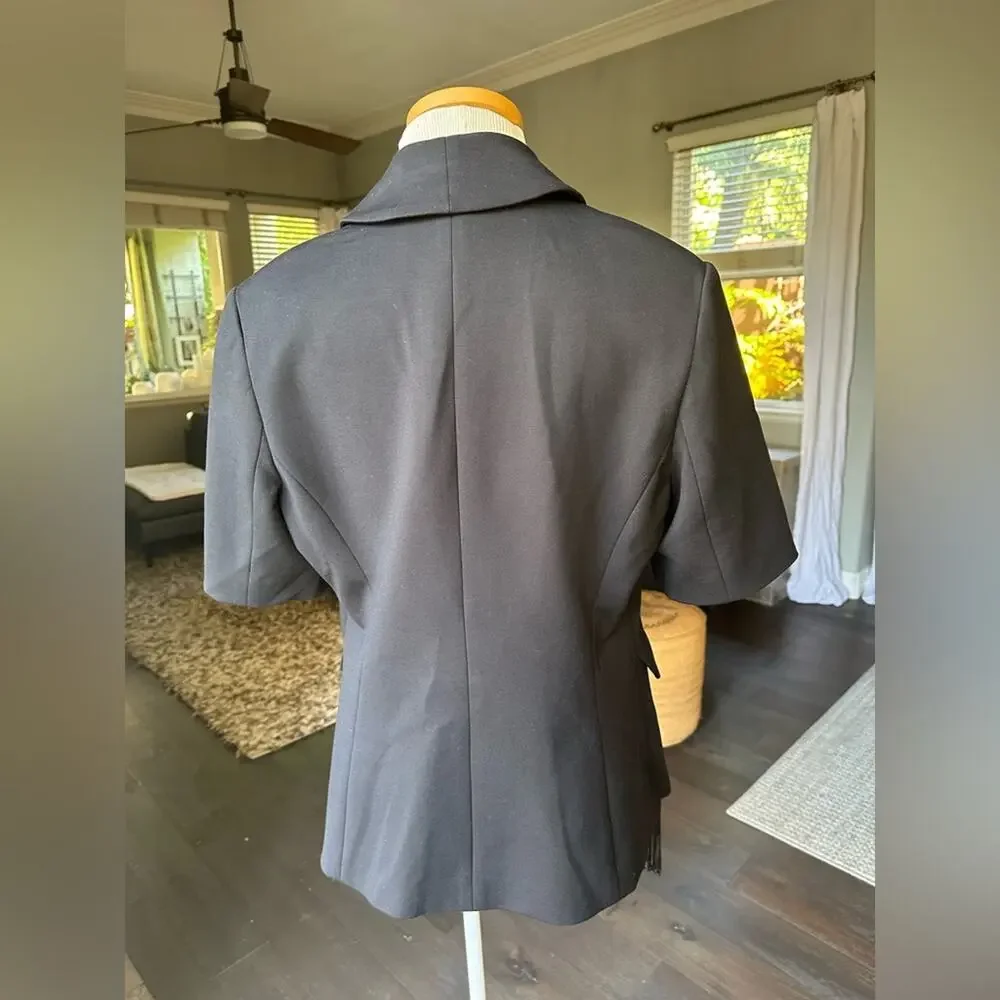 Pink Tartan black jacket, size 10